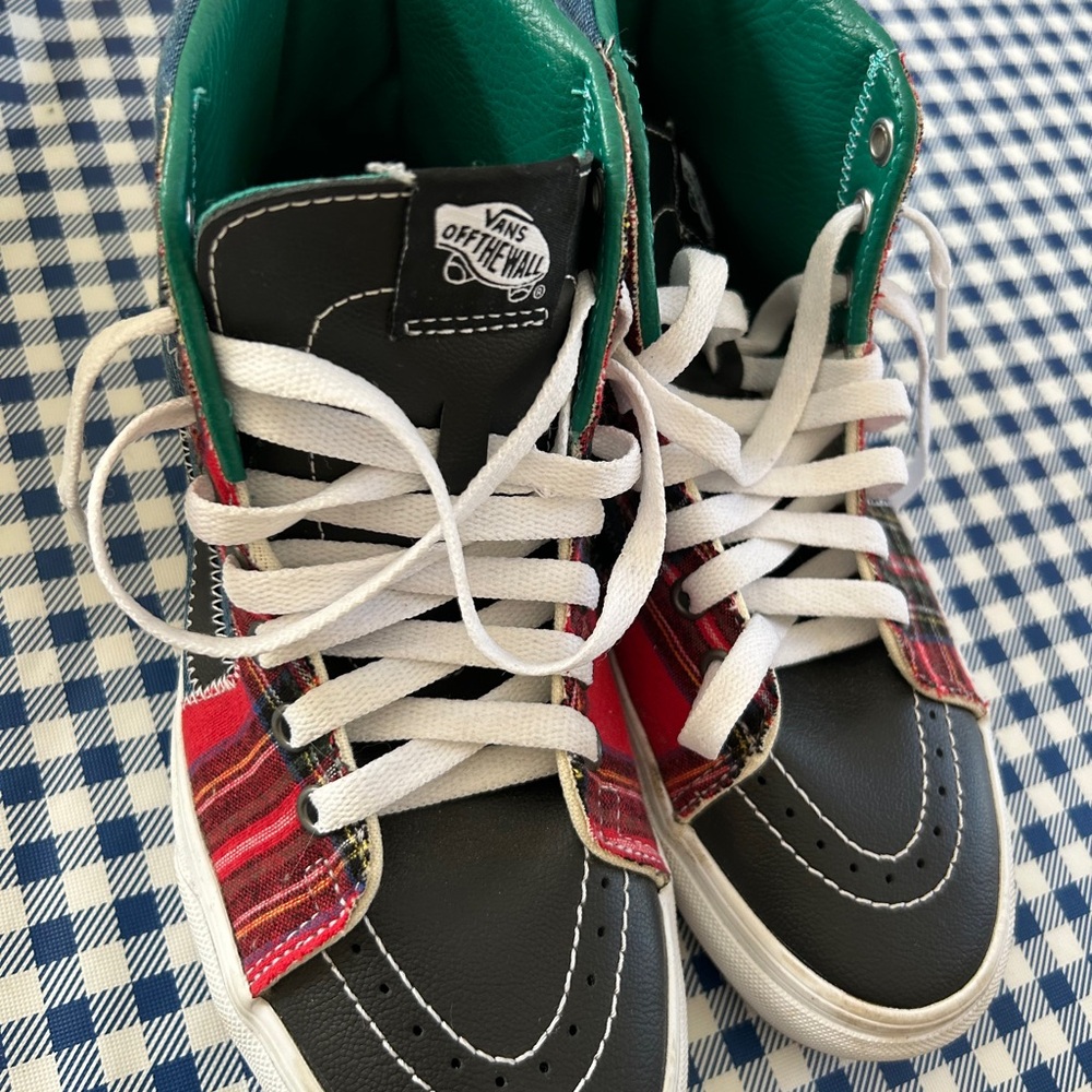 Vans High-Top Sneakers - Black, Red, Green punk ! - Picture 2 of 9